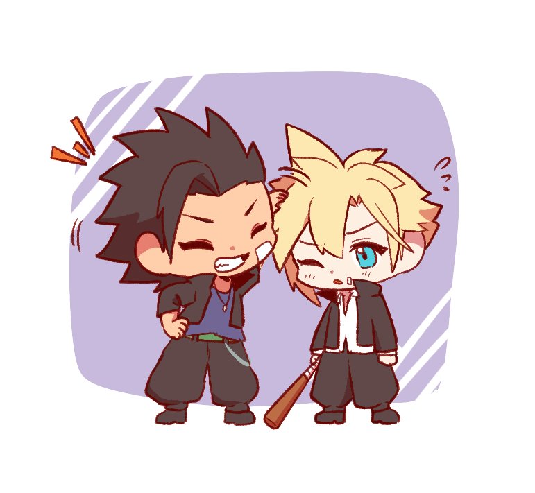 cloud strife and zack fair (final fantasy and 2 more) drawn by lll777777lll