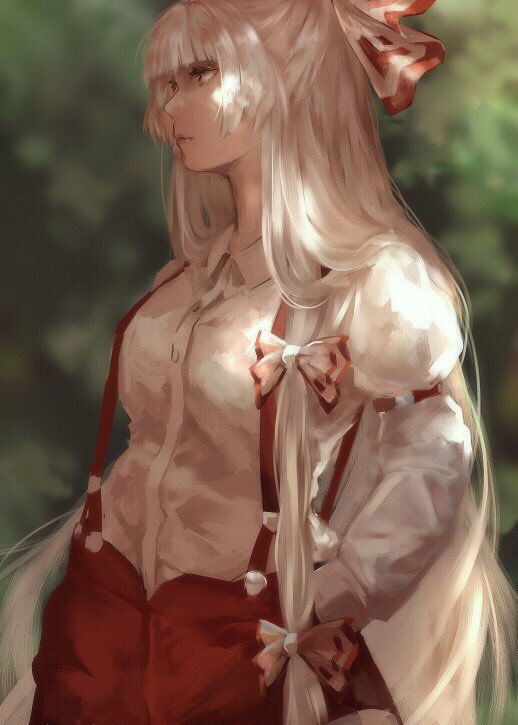 fujiwara no mokou (touhou) drawn by touya_(tottoo-to)