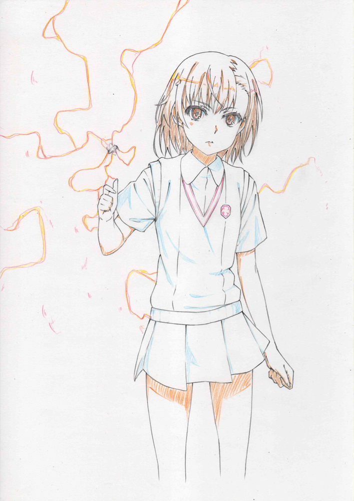 misaka mikoto (toaru majutsu no index and 1 more) drawn by iyakun