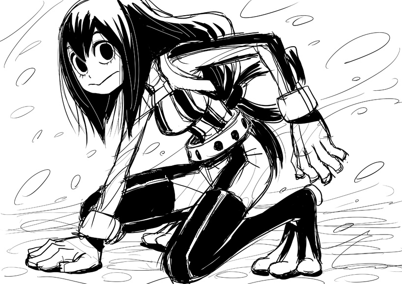 asui tsuyu (boku no hero academia) drawn by mizukami_satoshi