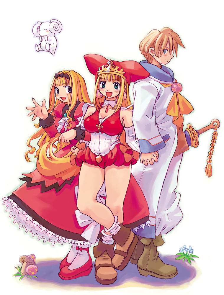 kururu, crea rosenqueen, and cello (marl kingdom and 2 more) drawn by ryoji_(nomura_ryouji)