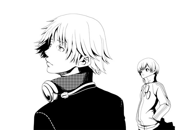 satonaka chie and hanamura yousuke (persona and 1 more) drawn by yasohachi_ryou