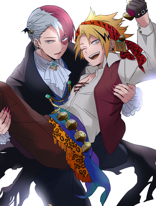 todoroki shoto and kaminari denki (boku no hero academia) drawn by naruse_(naru_224s)