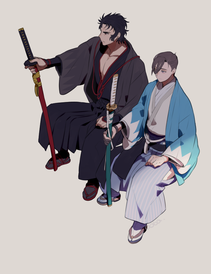 hijikata toshizou and yamanami keisuke (fate and 1 more) drawn by ooba