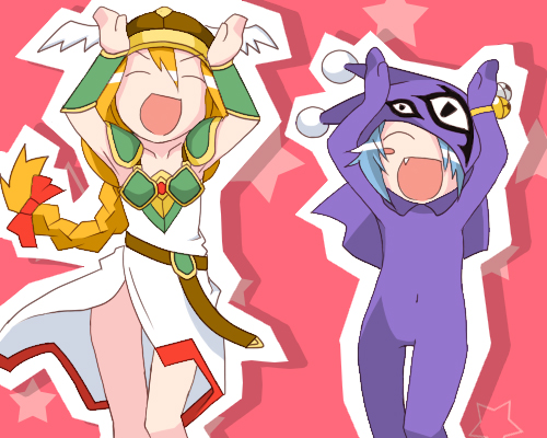 valkyrie and sabine (valkyrie no densetsu) drawn by kumonji_aruto