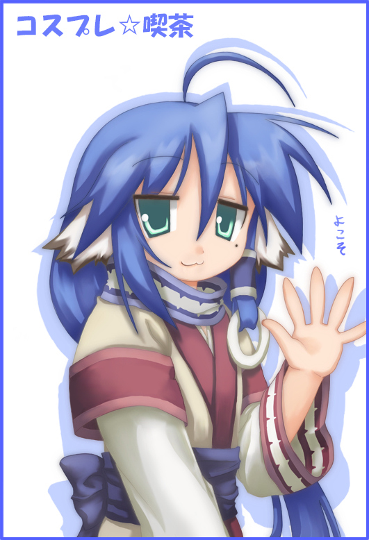 izumi konata and eruruu (lucky star and 1 more) drawn by kazamine