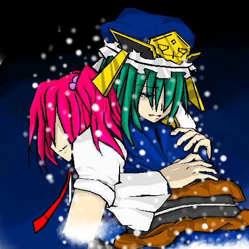 shiki eiki and onozuka komachi (touhou) drawn by matsuyama_(0006277104)