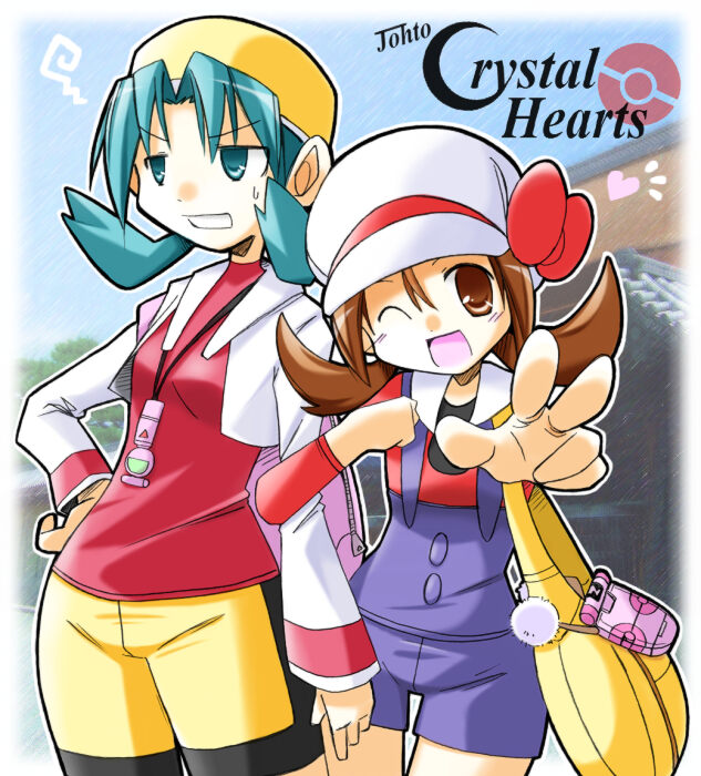 lyra and kris (pokemon and 2 more) drawn by rascal_(feuille)