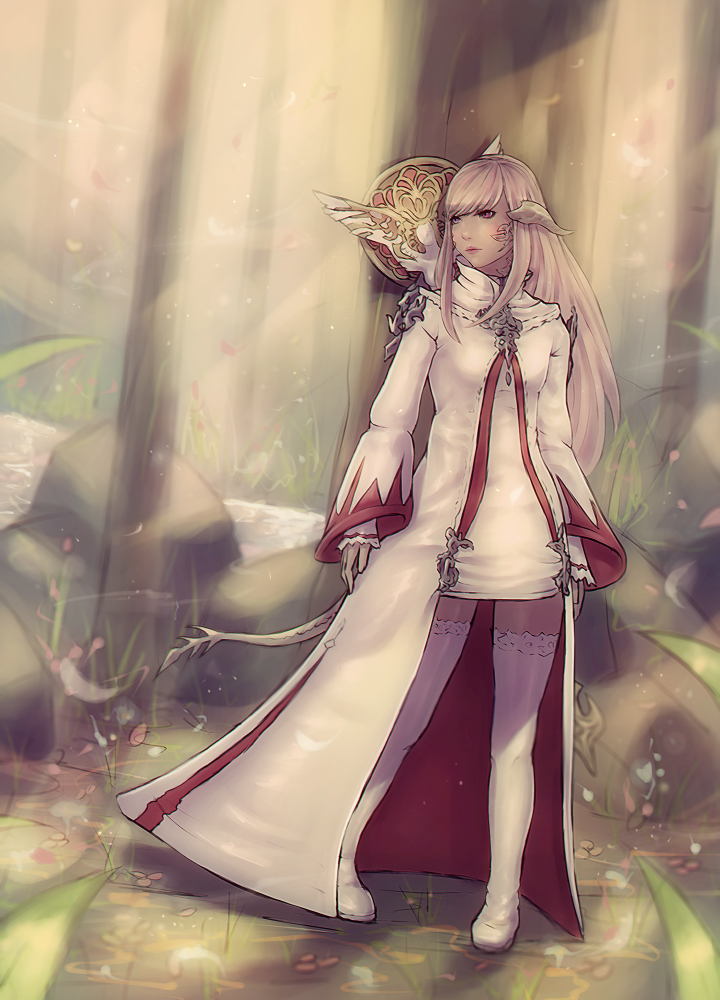warrior of light and white mage (final fantasy and 1 more) drawn by soranamae