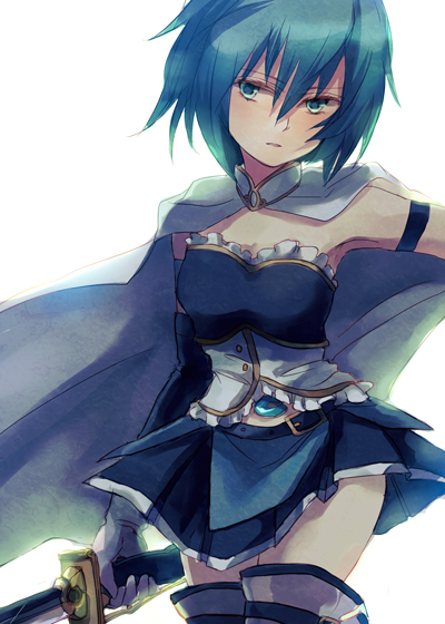 miki sayaka (mahou shoujo madoka magica) drawn by giselle-mulot