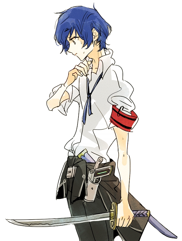 yuuki makoto (persona and 1 more) drawn by sutei_(giru)