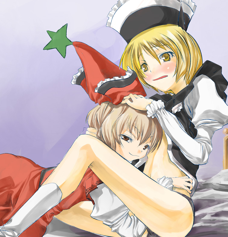 lunasa prismriver and lyrica prismriver (touhou) drawn by yohane