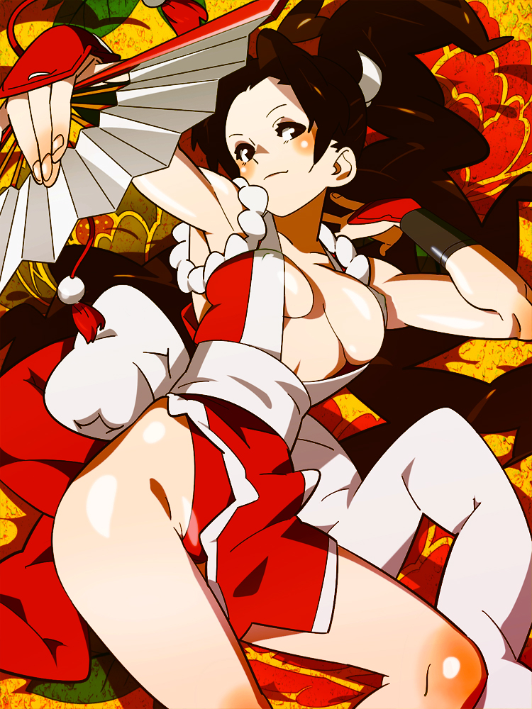 shiranui mai (the king of fighters and 1 more) drawn by tsurukame_(doku)