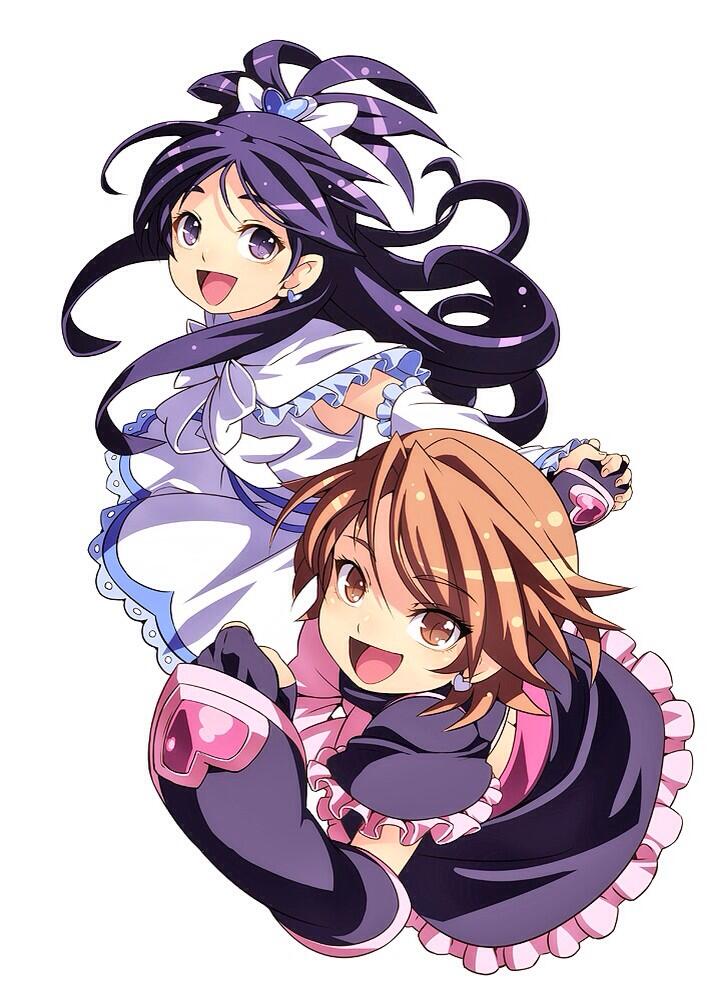 misumi nagisa, yukishiro honoka, cure black, and cure white (precure and 1 more) drawn by tasaka_shinnosuke