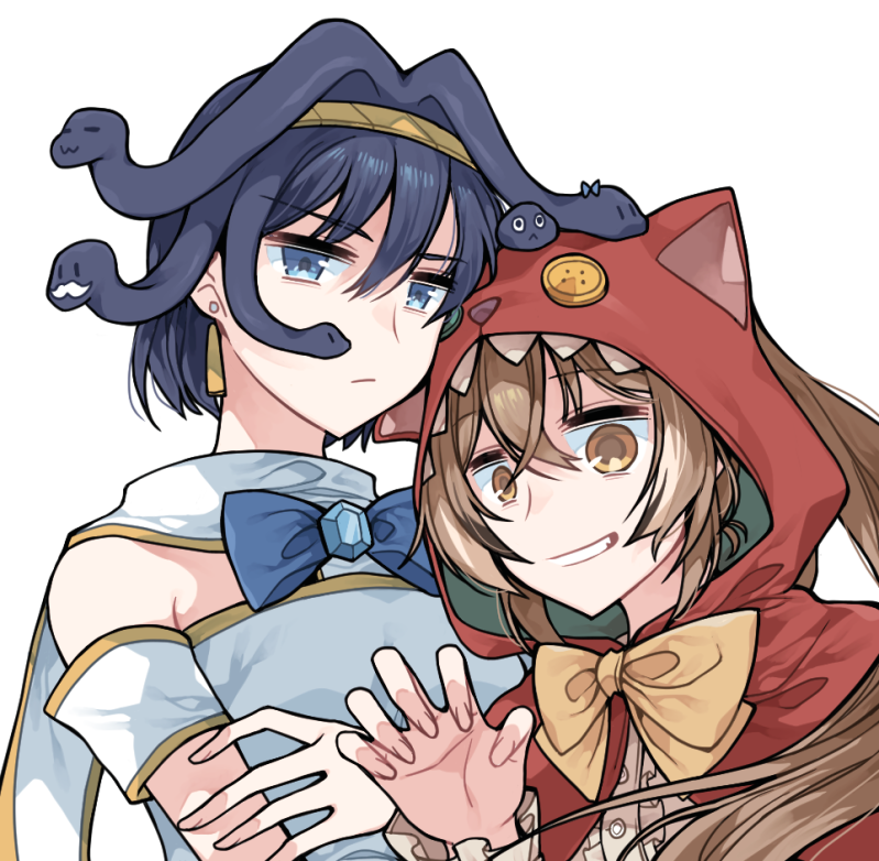 ouro kronii, nanashi mumei, big bad wolf, and medusaronii (hololive and 2 more) drawn by clipe