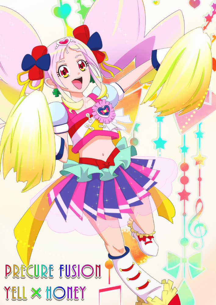 nono hana, cure honey, and cure yell (precure and 2 more) drawn by pururun_z