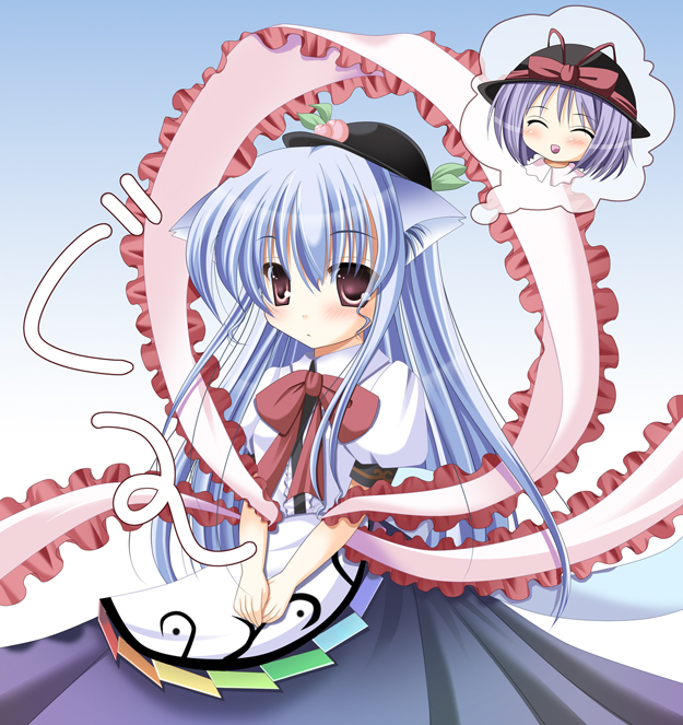 hinanawi tenshi and nagae iku (touhou) drawn by hiyori-o