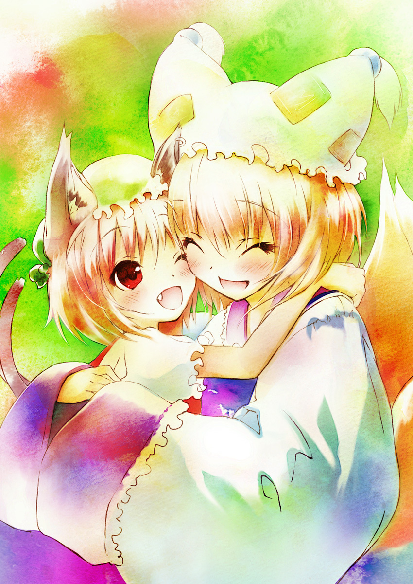yakumo ran and chen (touhou) drawn by saeki_touma