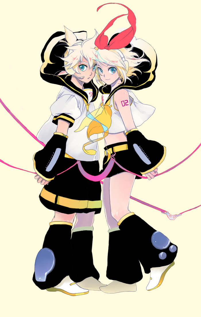 kagamine rin and kagamine len (vocaloid) drawn by kanke_(yonkuma)
