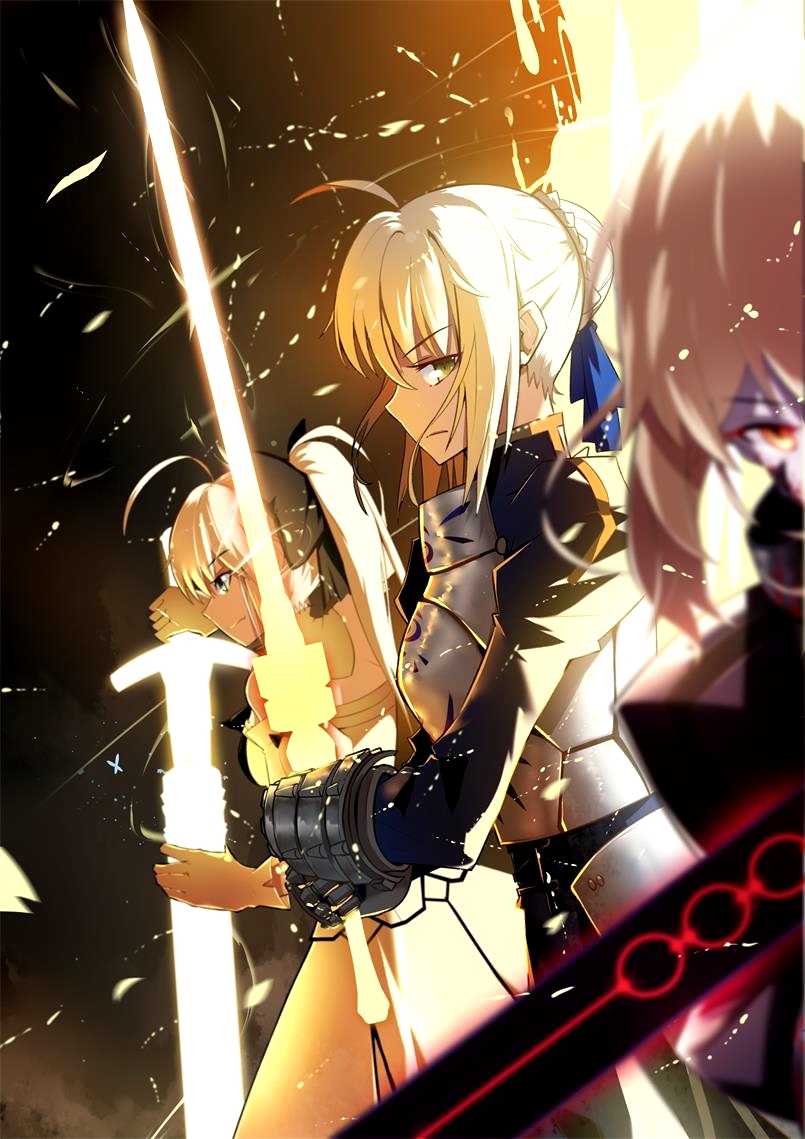 artoria pendragon, saber, saber alter, and saber lily (fate and 1 more) drawn by lucky_(1045044604)