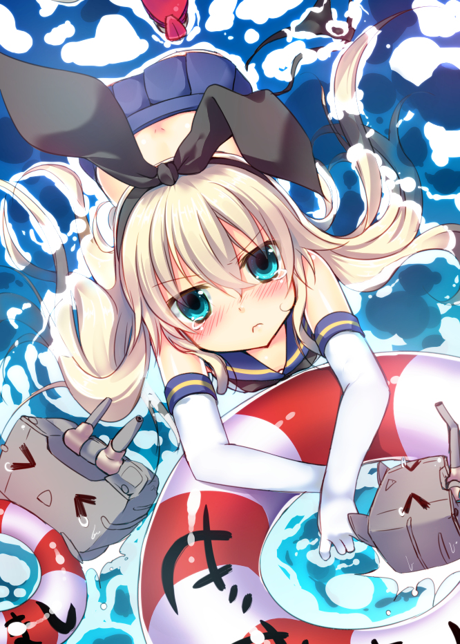 shimakaze and rensouhou-chan (kantai collection) drawn by inose_riku