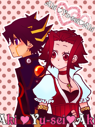 fudo yusei and izayoi aki (yu-gi-oh! and 1 more) drawn by aota_(atoa)