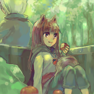 holo and craft lawrence (spice and wolf) drawn by ame_yamori
