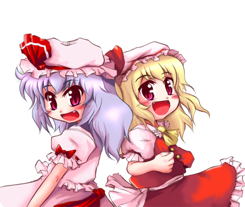 remilia scarlet and flandre scarlet (touhou) drawn by izou