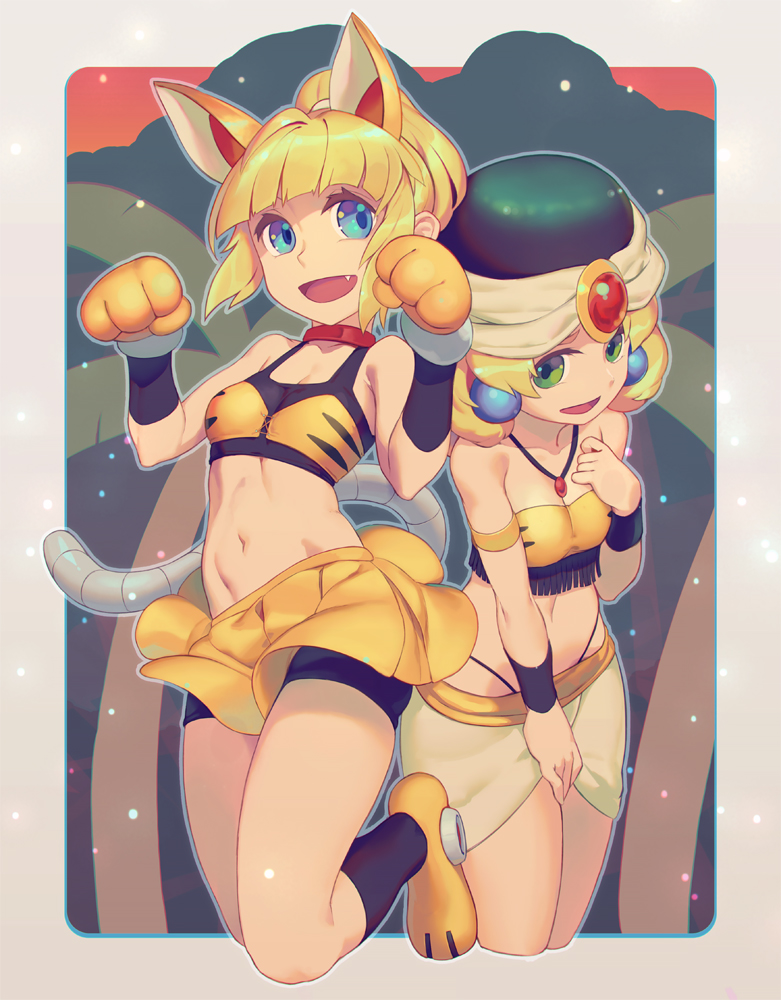 roll and kalinka cossack (mega man) drawn by rotix