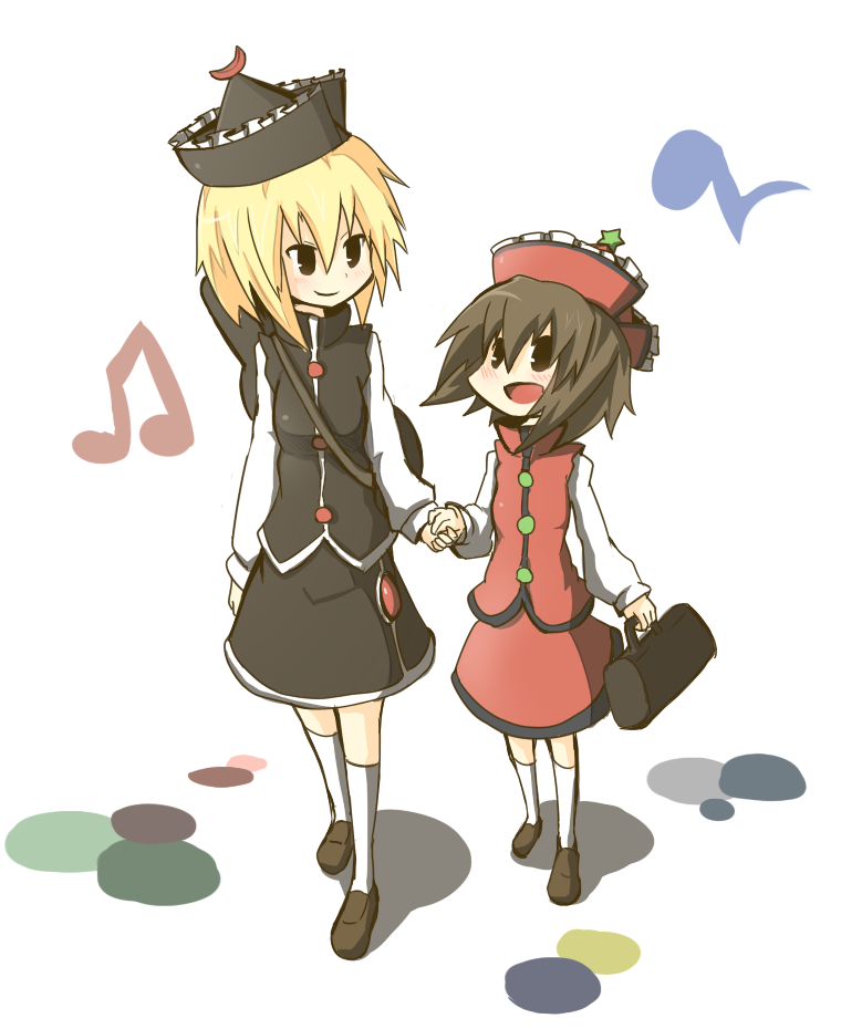 lunasa prismriver and lyrica prismriver (touhou) drawn by asyura_kumo