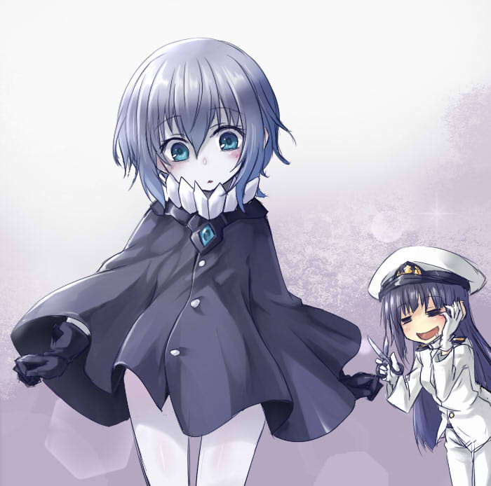female admiral and wo-class aircraft carrier (kantai collection) drawn by oukawa_yuu