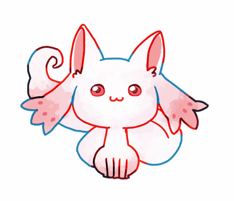small kyubey (mahou shoujo madoka magica and 1 more) drawn by w00p