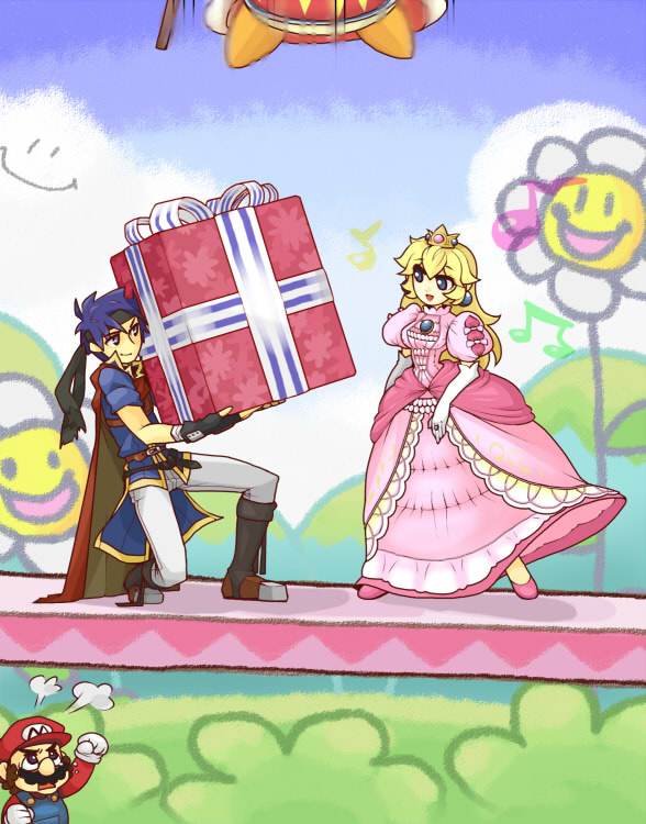 princess peach, mario, ike, and king dedede (fire emblem and 4 more)