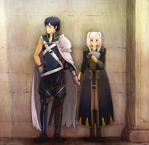 female robin and chrom (fire emblem and 1 more) drawn by fukune
