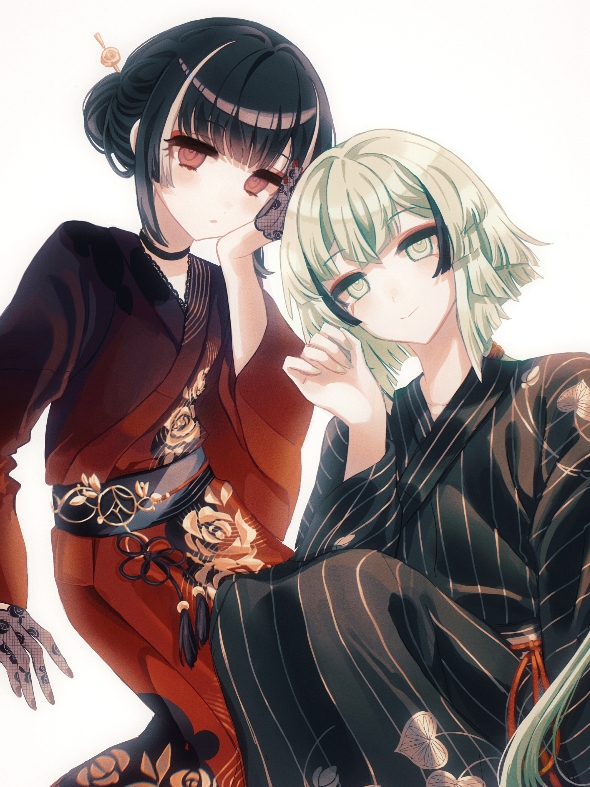 hyuuga masamune and kyogoku masamune (touken ranbu) drawn by hankaku_sato