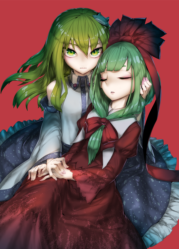 kochiya sanae and kagiyama hina (touhou) drawn by thupoppo