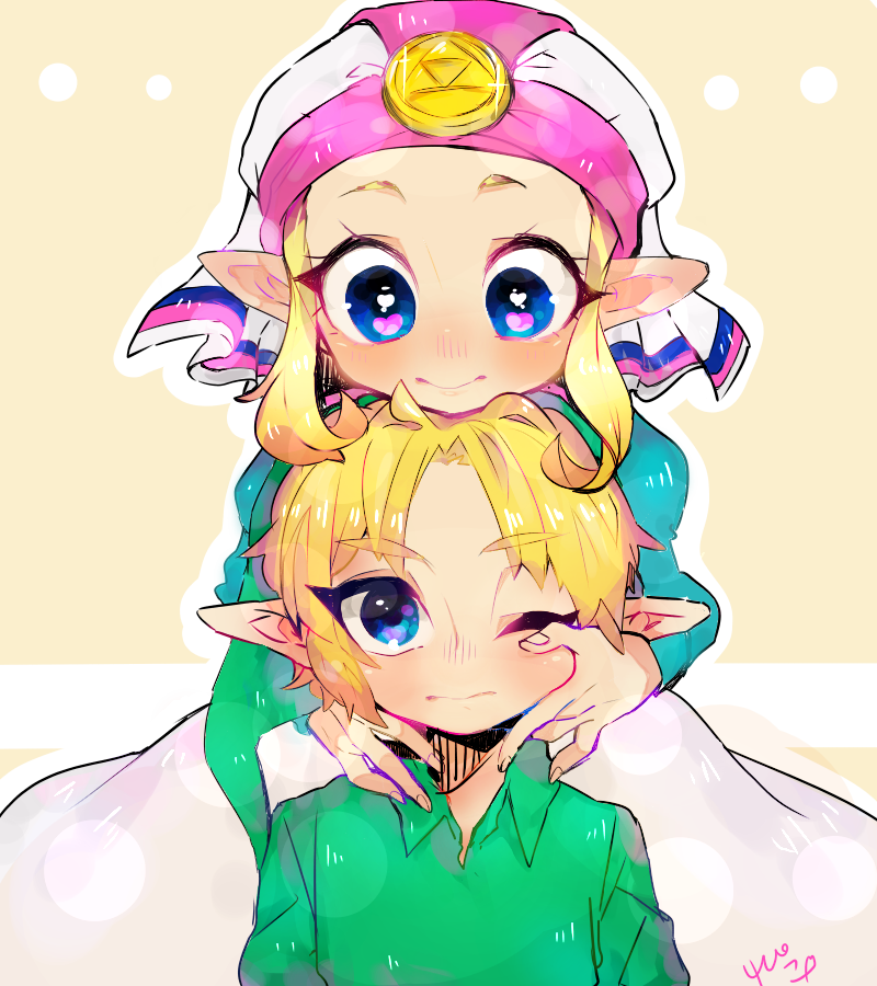 link, princess zelda, young link, and young zelda (the legend of zelda and 1 more) drawn by repikinoko