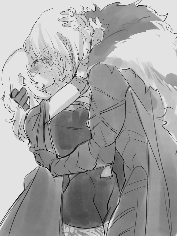dimitri alexandre blaiddyd and female byleth (fire emblem and 2 more) drawn by kukumomo