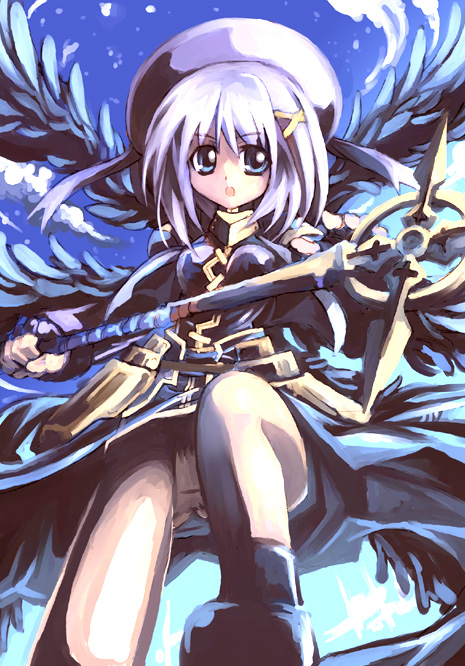 yagami hayate and schwertkreuz (lyrical nanoha and 2 more) drawn by kouno_hikaru