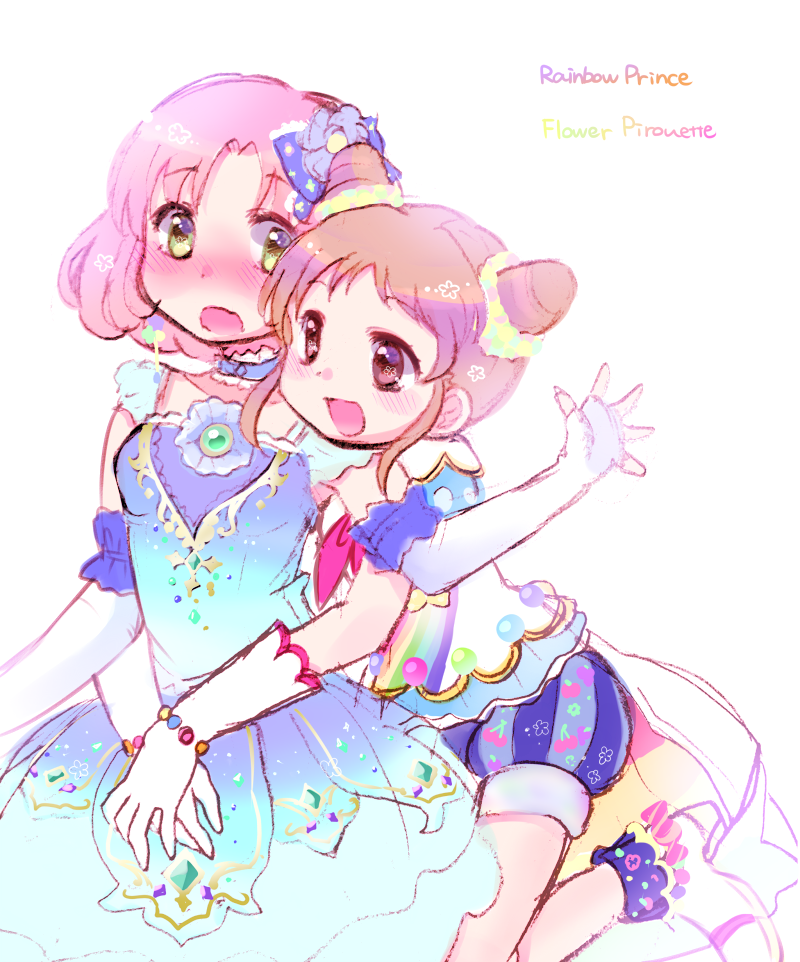 arisugawa otome and kitaoji sakura (aikatsu!) drawn by tarabagani