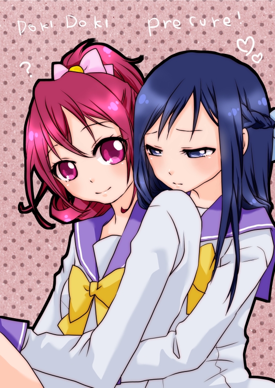 hishikawa rikka and aida mana (precure and 1 more) drawn by ajiko_(ajicox)