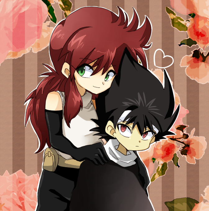 kurama and hiei (yu yu hakusho) drawn by desshii_(oimo)