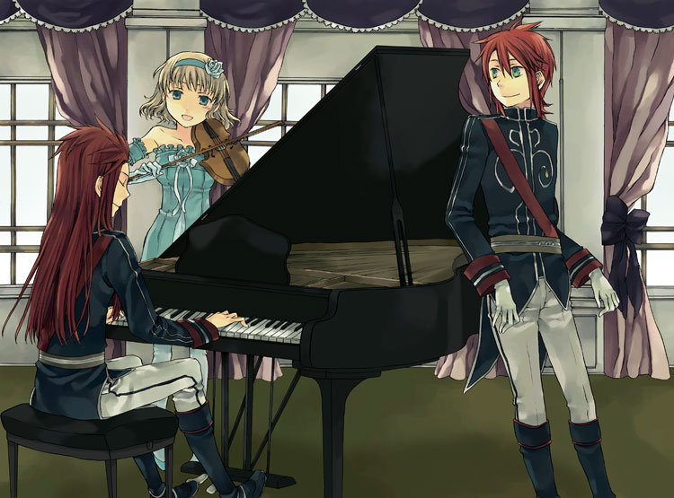 luke fon fabre, natalia luzu kimlasca lanvaldear, and asch (tales of and 1 more) drawn by soysauce_(pixiv47673)