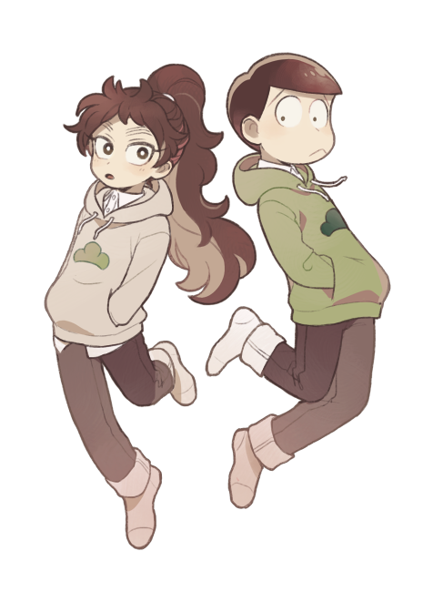 matsuno choromatsu and kukuchi heisuke (osomatsu and 3 more) drawn by sawarabi