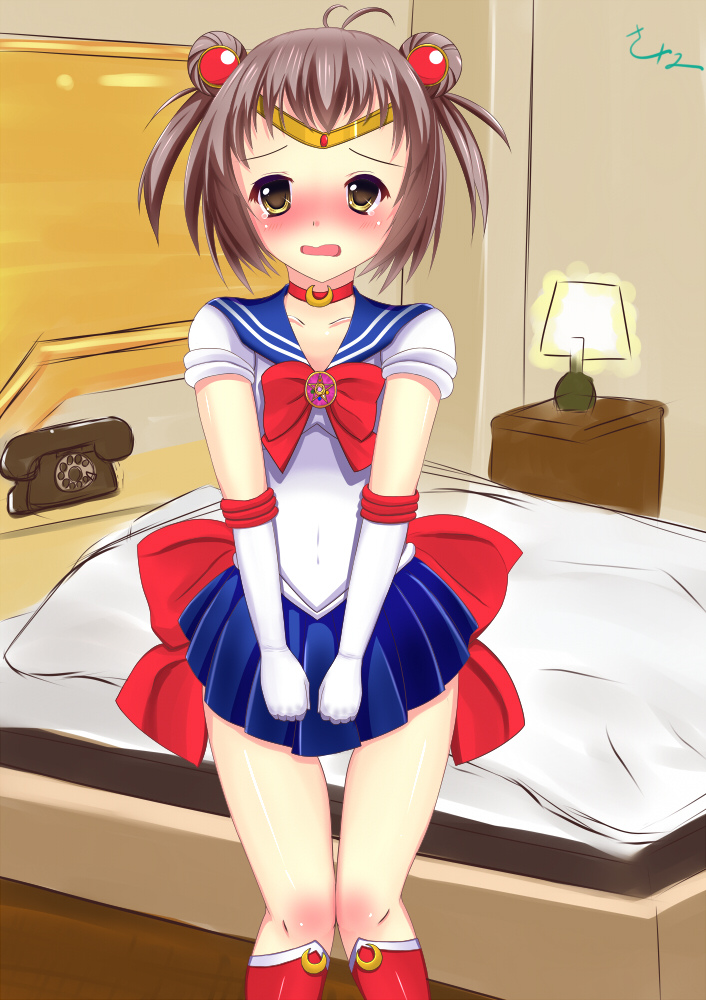 sailor moon and naka (kantai collection and 2 more) drawn by sana_(sananasa)