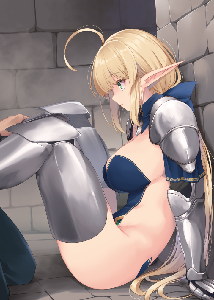 leotard elf knightess (original) drawn by kirishima_satoshi