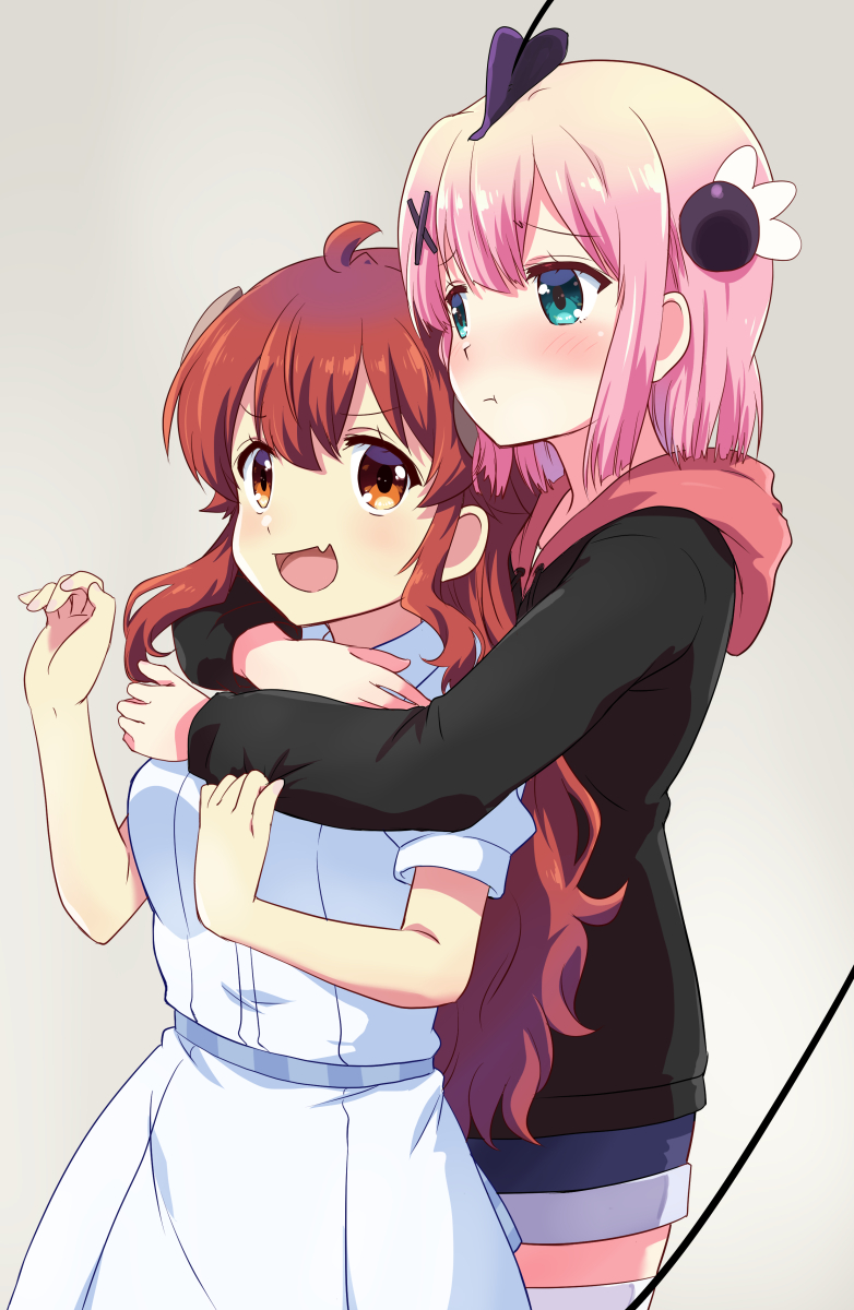 yoshida yuuko and chiyoda momo (machikado mazoku) drawn by mukaibi_aoi