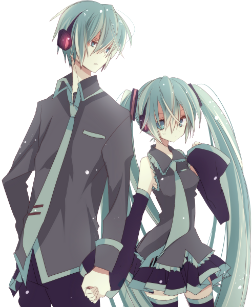 hatsune miku and hatsune mikuo (vocaloid) drawn by pima_mashiro