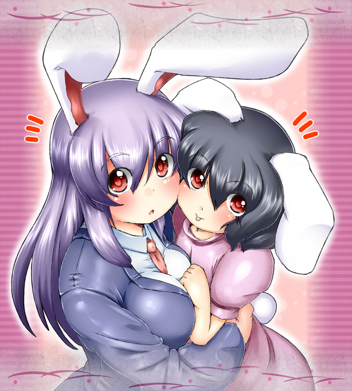 reisen udongein inaba and inaba tewi (touhou) drawn by futaba_suetsuki