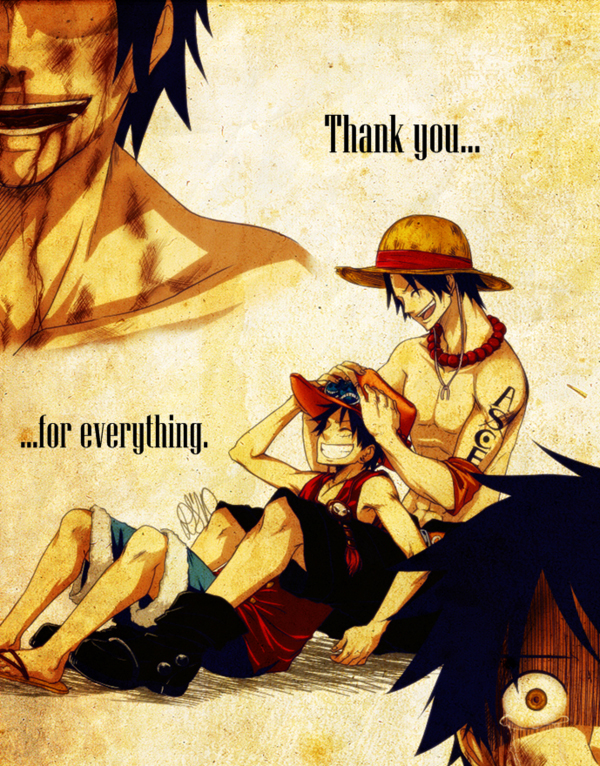 monkey d. luffy and portgas d. ace (one piece) drawn by ds-hina